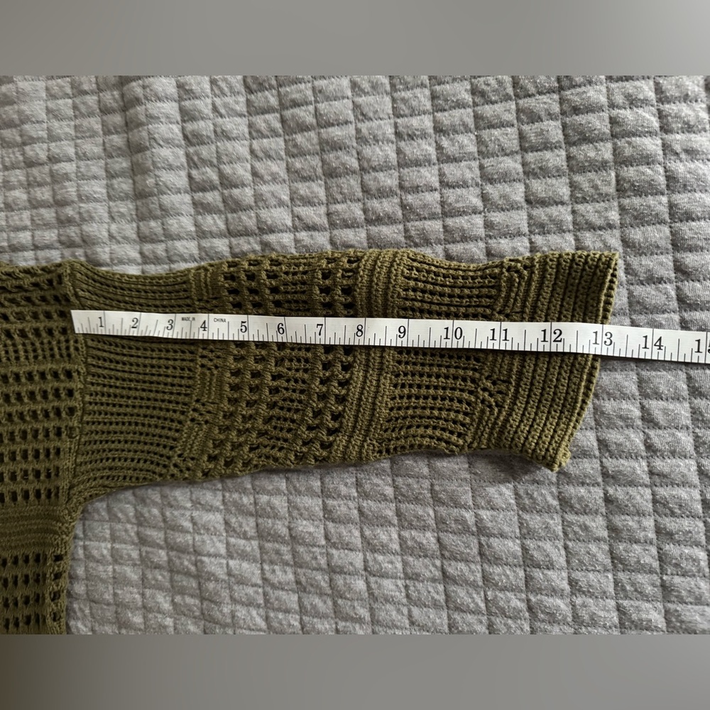 Old Navy Khaki Open-Knit Sweater - Picture 6 of 7